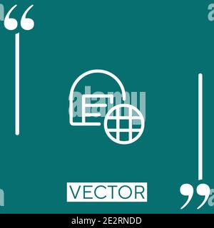 global Linear icon. Editable stroke line Stock Vector