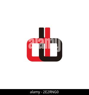 letter db simple linked geometric colorful logo vector Stock Vector