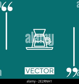 dripper vector icon Linear icon. Editable stroked line Stock Vector