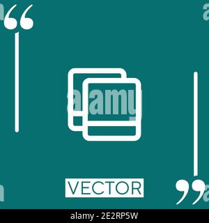 squares button outline Linear icon. Editable stroke line Stock Vector