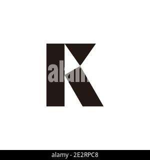 vector of letter rk simple flat geometric logo Stock Vector