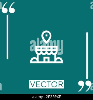 shop vector icon Linear icon. Editable stroked line Stock Vector