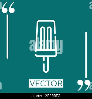popsicle vector icon Linear icon. Editable stroked line Stock Vector