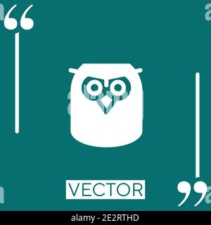 owl sage symbol vector icon Linear icon. Editable stroke line Stock Vector