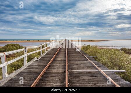 One Mile Jetty, Carnarvon, Western Australia Stock Photo