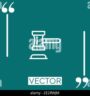 auction vector icon Linear icon. Editable stroke line Stock Vector