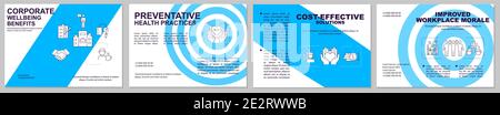 Cost effective solutions brochure template Stock Vector