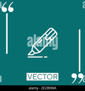 highlighter vector icon Linear icon. Editable stroke line Stock Vector