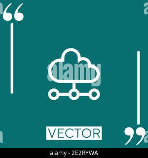 hosting vector icon Linear icon. Editable stroke line Stock Vector