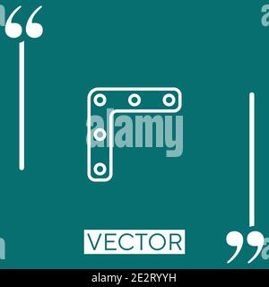 bracket vector icon Linear icon. Editable stroke line Stock Vector