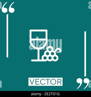 wine vector icon Linear icon. Editable stroked line Stock Vector