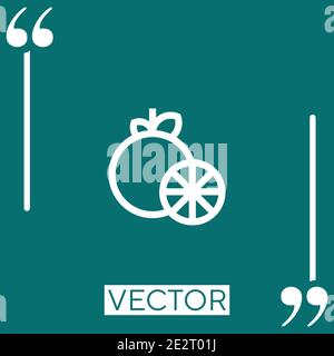 orange vector icon Linear icon. Editable stroked line Stock Vector