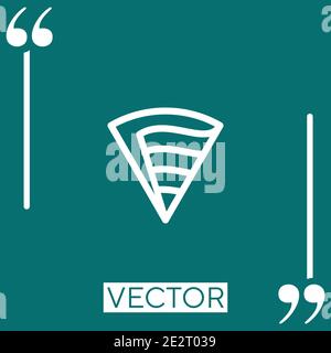 crepe vector icon Linear icon. Editable stroked line Stock Vector