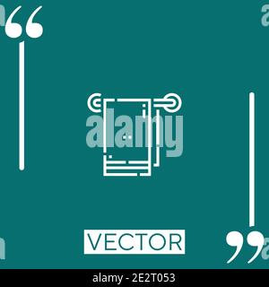 towel vector icon Linear icon. Editable stroked line Stock Vector
