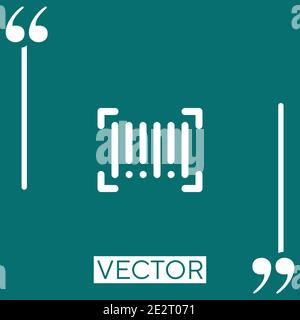 barcode vector icon Linear icon. Editable stroked line Stock Vector