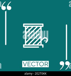 wire roll vector icon Linear icon. Editable stroke line Stock Vector