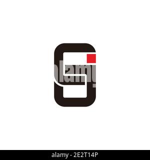 abstract letter sj simple linked geometric flat logo vector Stock Vector