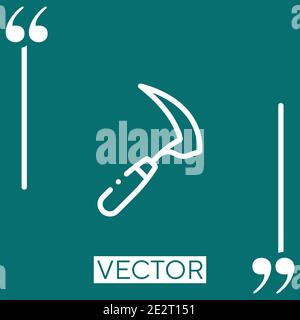 Sickle vector icon Linear icon. Editable stroked line Stock Vector