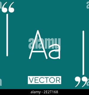 letters vector icon Linear icon. Editable stroke line Stock Vector