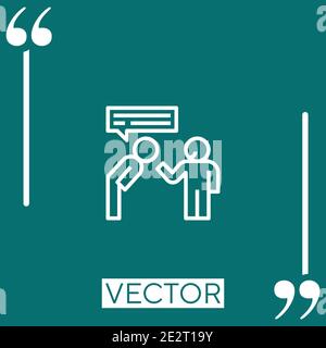 apology vector icon Linear icon. Editable stroked line Stock Vector
