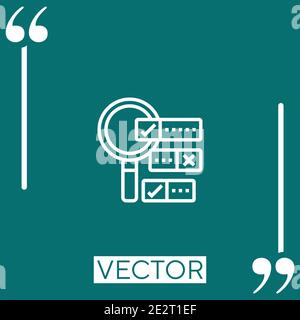 boolean search vector icon Linear icon. Editable stroked line Stock Vector