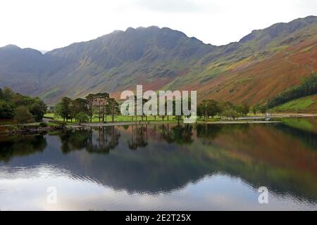 Reflections of High Crag in Buttermere Stock Photo