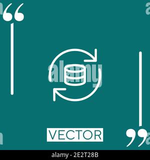 sync vector icon Linear icon. Editable stroke line Stock Vector