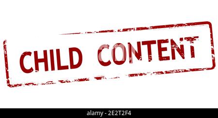 Rubber stamp with text child content inside, vector illustration Stock ...