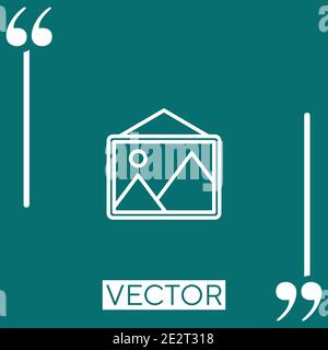 frame vector icon Linear icon. Editable stroked line Stock Vector