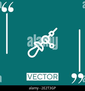 hand drill vector icon Linear icon. Editable stroked line Stock Vector