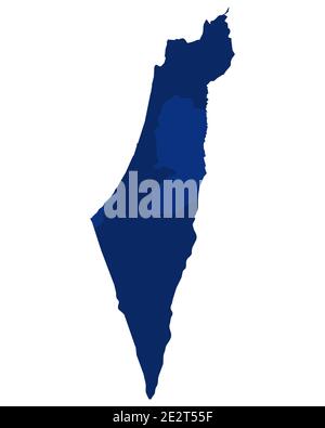 Map of Palestine in blue colour Stock Photo - Alamy