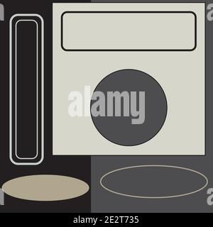 An abstract retro floppy disk background image. Stock Vector
