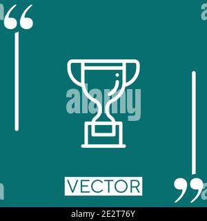 trophy vector icon Linear icon. Editable stroke line Stock Vector