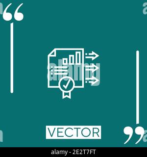 stats vector icon Linear icon. Editable stroke line Stock Vector