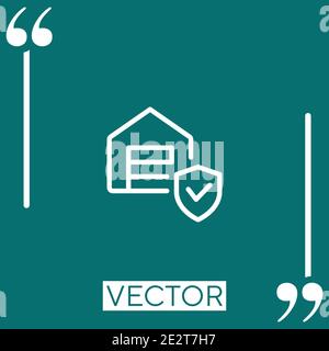 secure Linear icon. Editable stroke line Stock Vector