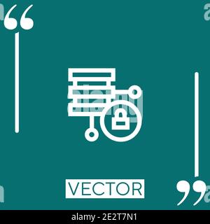 protection vector icon Linear icon. Editable stroke line Stock Vector