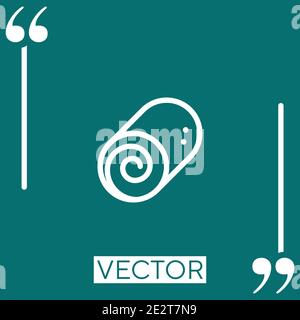 cinnamon roll Linear icon. Editable stroke line Stock Vector