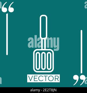 cooking shovel Linear icon. Editable stroke line Stock Vector