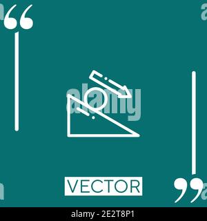 law of motion vector icon Linear icon. Editable stroke line Stock Vector