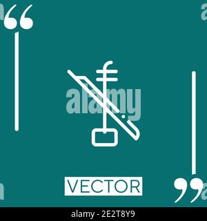 erhu vector icon Linear icon. Editable stroked line Stock Vector