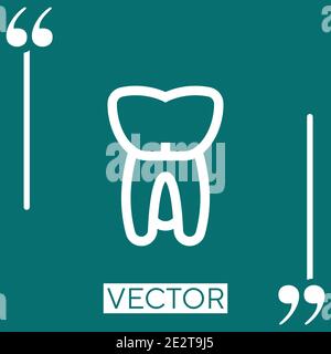 molar vector icon Linear icon. Editable stroke line Stock Vector
