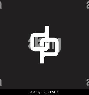 letter dp linked chain overlap design symbol vector Stock Vector