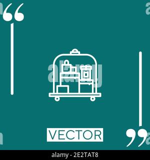 luggage vector icon Linear icon. Editable stroke line Stock Vector