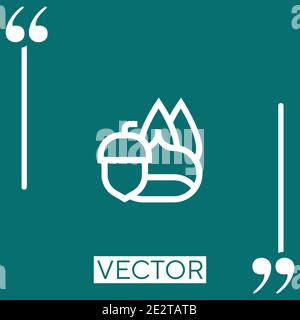 nuts vector icon Linear icon. Editable stroked line Stock Vector