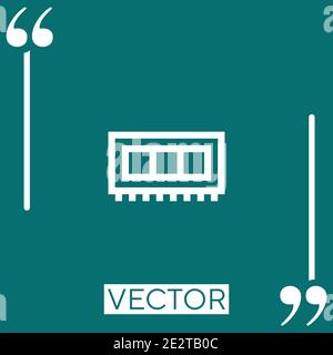 ram vector icon Linear icon. Editable stroke line Stock Vector