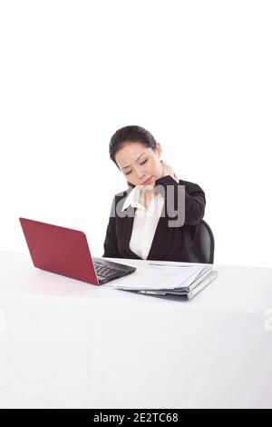 Young Business man stretching in an office high quality photo Stock Photo