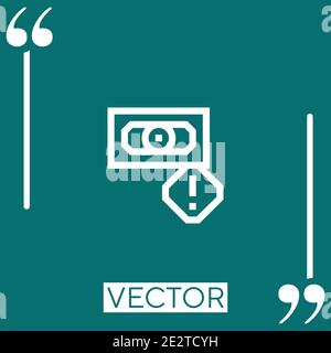 crisis vector icon Linear icon. Editable stroked line Stock Vector