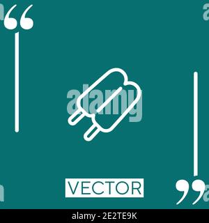 double popsicle Linear icon. Editable stroke line Stock Vector
