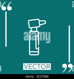 ophthalmoscope vector icon Linear icon. Editable stroked line Stock Vector