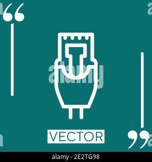 ethernet Linear icon. Editable stroke line Stock Vector